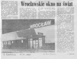 Wrocław - Równo 30 lat temu uruchomiono pierwsze międzynarodowe połączenie z Wrocławia